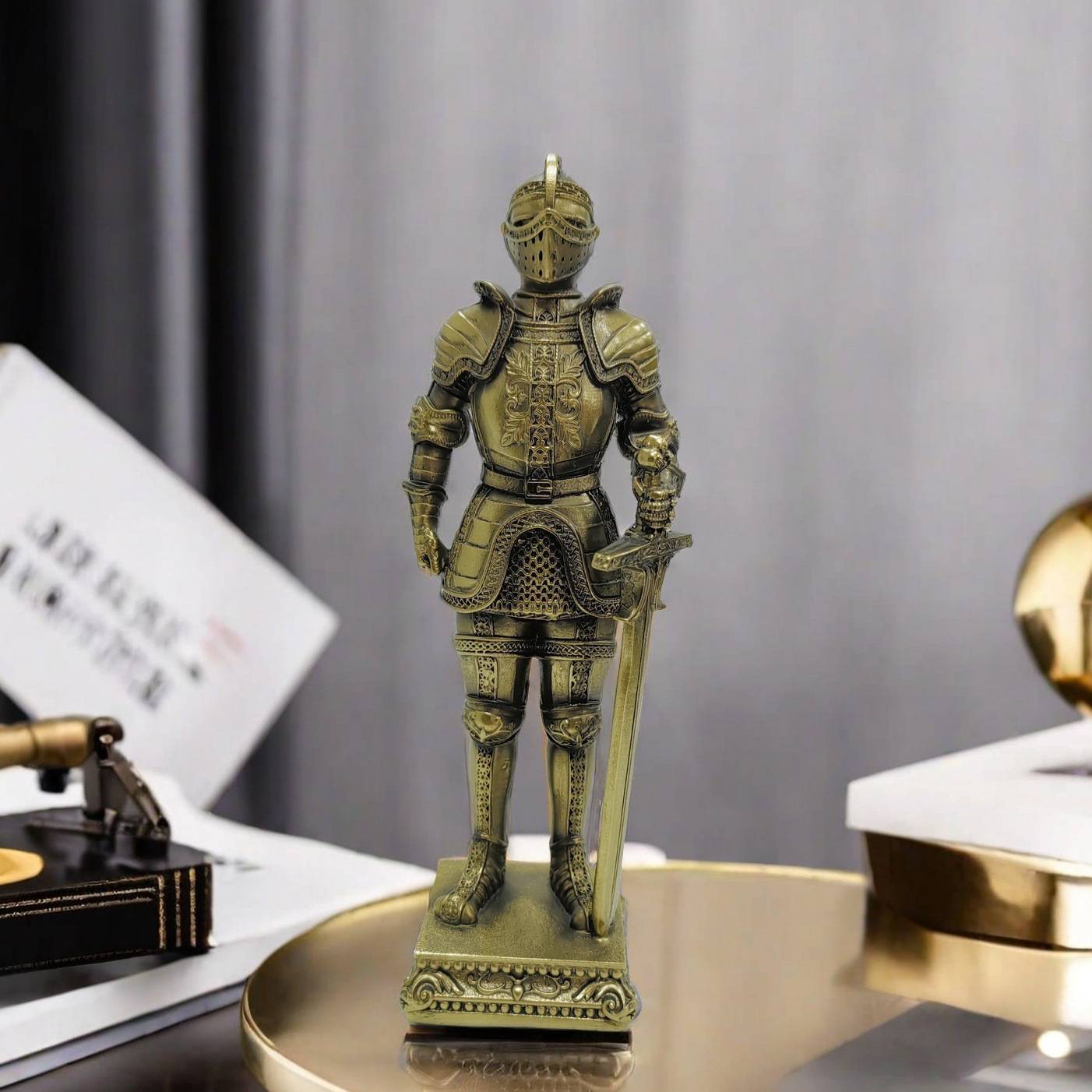 现代黑骑士摆件树脂工艺品家居装饰办公商务礼品小礼物