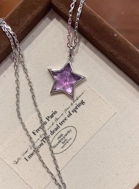 柯南小兰同款星星项链毛衣链