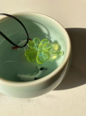 小众设计感幸运四叶草项链