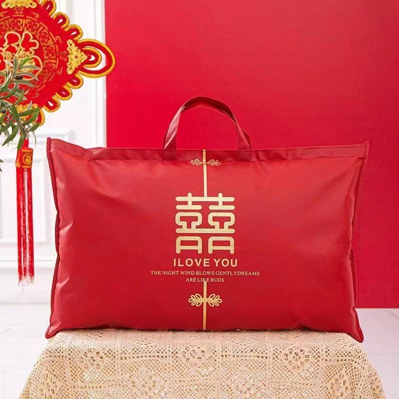 极速结婚枕芯收纳袋n大红色喜庆陪嫁装枕头包装袋手提婚庆加厚礼,淘宝优惠券,粉丝福利购,淘宝优惠卷