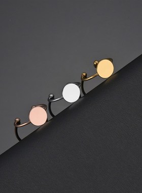 极速Letdiffery Fashion Adjustable Size RoundO Plate Rings St