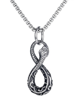 新品Snake Number 8 Shape Pendant DNecklace Mens Necklace Ne
