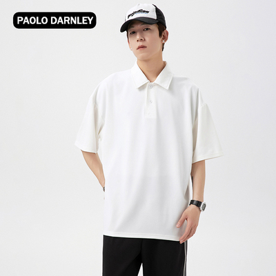 PAOLO DARNLEY/保罗达恩利翻领POLO衫男女夏季透气休闲通勤短袖