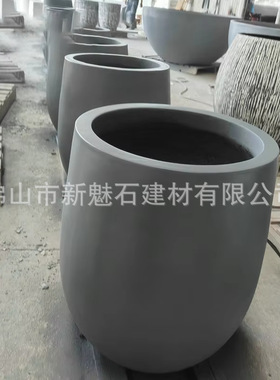 户外水泥人造石花箱市政道路公园绿化种植槽大型混凝土仿石花盆