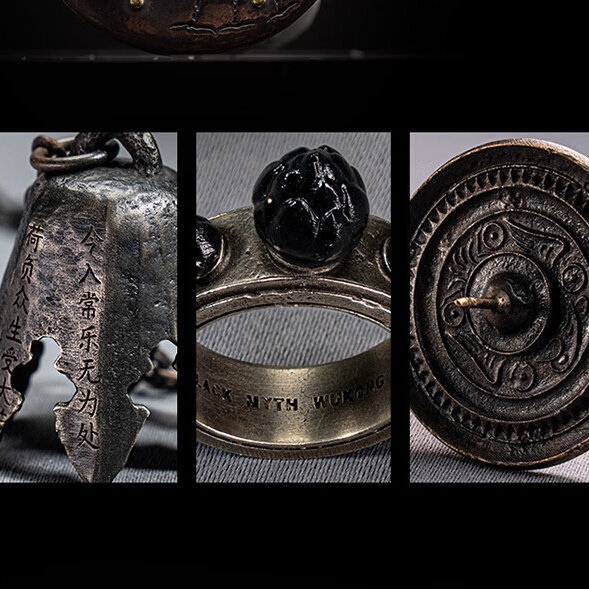 黑神话悟空金箍棒实体豪华版项链首饰三件套戒指徽章紧箍收藏纪念