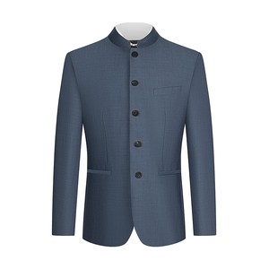 【中华立领】柒牌西装套装男2024秋冬新款立领垫肩西服中山装礼服