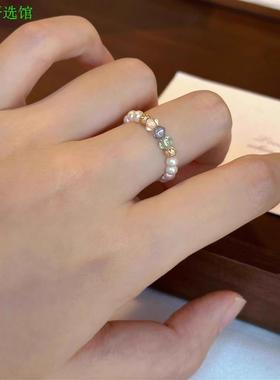 施家珍珠戒指女款轻奢高