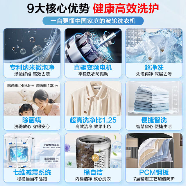 Prodigy Haier pulsator washing machine direct drive frequency conversion 10 kg capacity fully automatic home dormitory BZ20E0