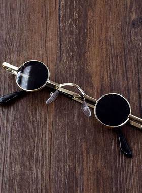 迷你小眼镜男潮小镜片墨镜圆形复古小框眼睛网红大佬个性太阳镜女