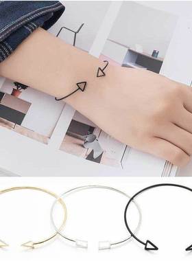 复古饰品棱形手镯清新夏日闺蜜百搭创意流行朋克校园礼物男女ins