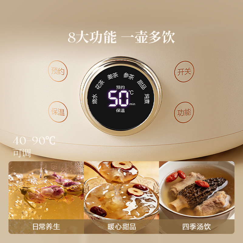 OIDIRE全玻璃养生壶家用小型办公室煮茶壶器纯玻璃烧水壶电热水壶