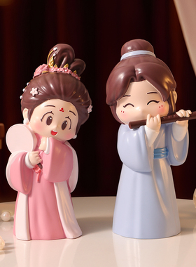 牛郎织女中国风情侣摆件