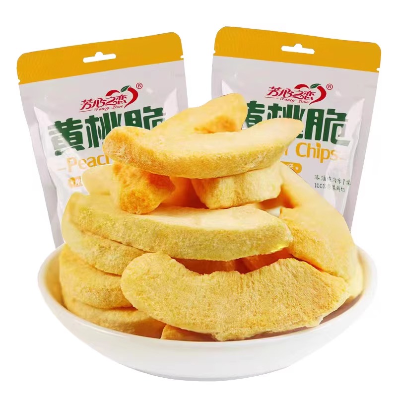 芳心之恋黄桃脆冻干桃干水果脆无添加果干孕妇儿童拌酸奶休闲零食 - 图2