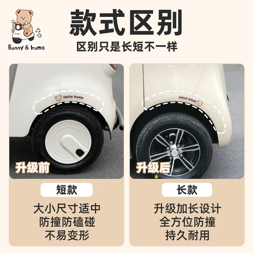 三轮车轮眉防撞条适用于雅迪CL12爱玛金彭盛昊加长防碰撞装饰配件 - 图0