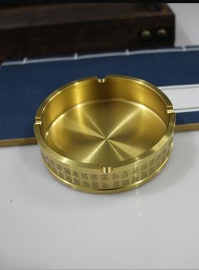 黄铜烟灰缸创意五牛五虎工艺品办公室纯铜铜器摆件地摊小商品