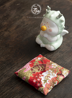 创意打坐小飞龙陶瓷摆件可爱龙生肖家居饰品桌面工艺品送礼品