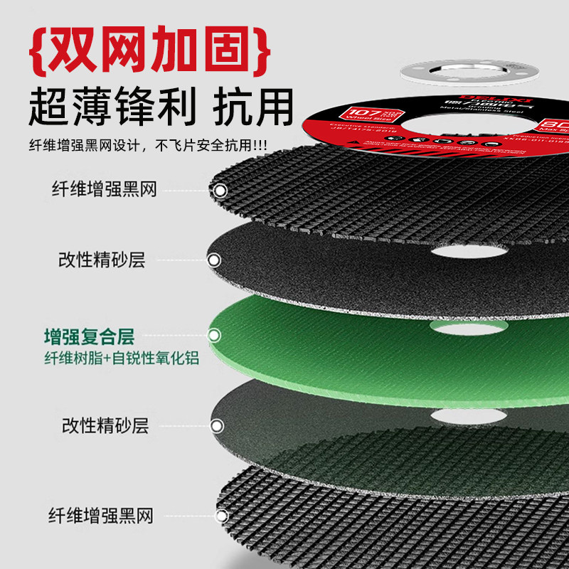 德力西电气角磨机切割片0.8超薄锋利100不锈钢金属砂轮片电锯片,淘宝优惠券,粉丝福利购,淘宝优惠卷