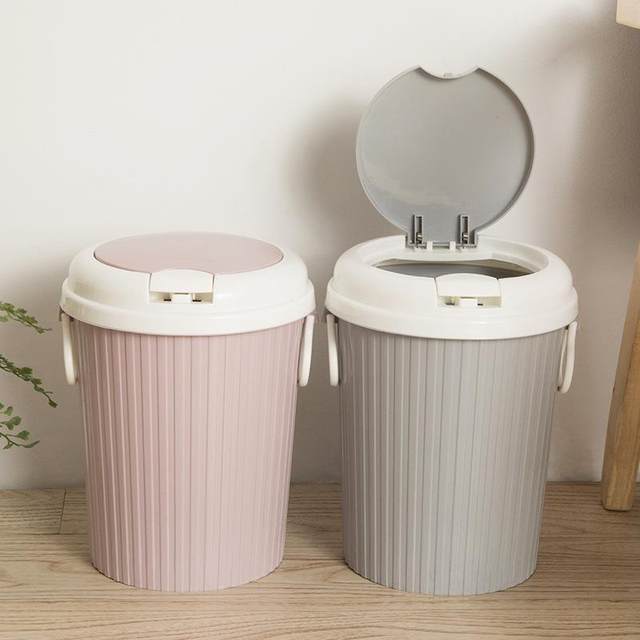 New Direct Sales Household Trash Can Press-Type Creative Kitchen Plastic Trash Can Bathroom Storage Classification