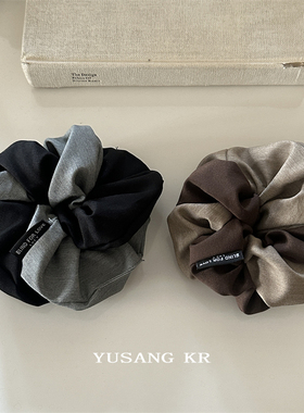 与桑拼色蝴蝶结布艺大肠发圈