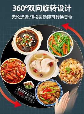 迅革厂直供家用暖菜板餐桌台暖菜转盘加热保温桌垫圆形饭菜保温板