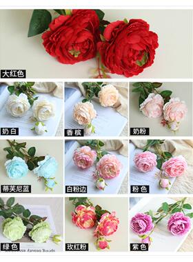 跨境厂家批发婚庆假花玫瑰花装饰