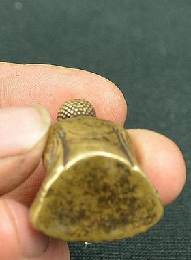 迷你口袋佛实心黄铜释迦摩尼佛祖小摆件古玩铜佛微雕仿古佛像铜佛