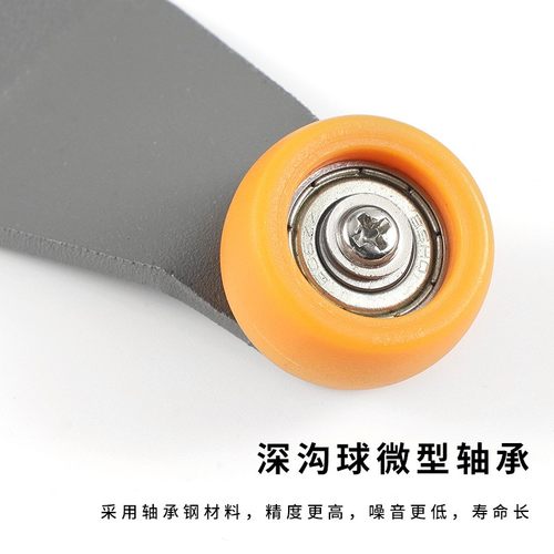 隐藏式塑料上翻门导轨 家具置物柜配件侧装轮式胶槽滑轨轨道五金 - 图2