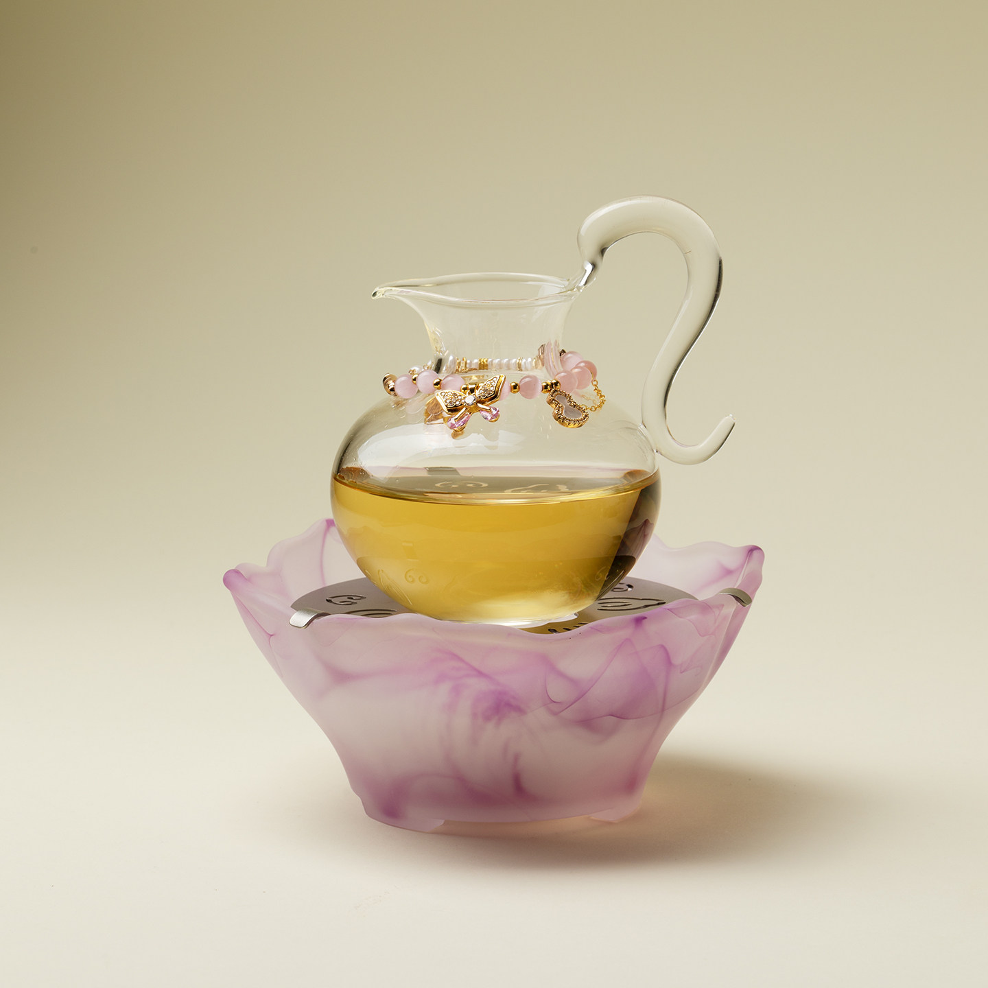 梵汝 粉彩琉璃温茶炉中式创意莲花蜡烛加热温茶器室内家用暖茶炉,淘宝优惠券,粉丝福利购,淘宝优惠卷