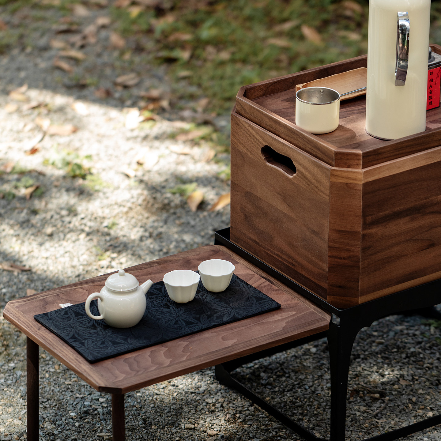 梵汝云游移动茶室户外小茶桌旅行露营创意胡桃木便携收纳茶桌茶几,淘宝优惠券,粉丝福利购,淘宝优惠卷