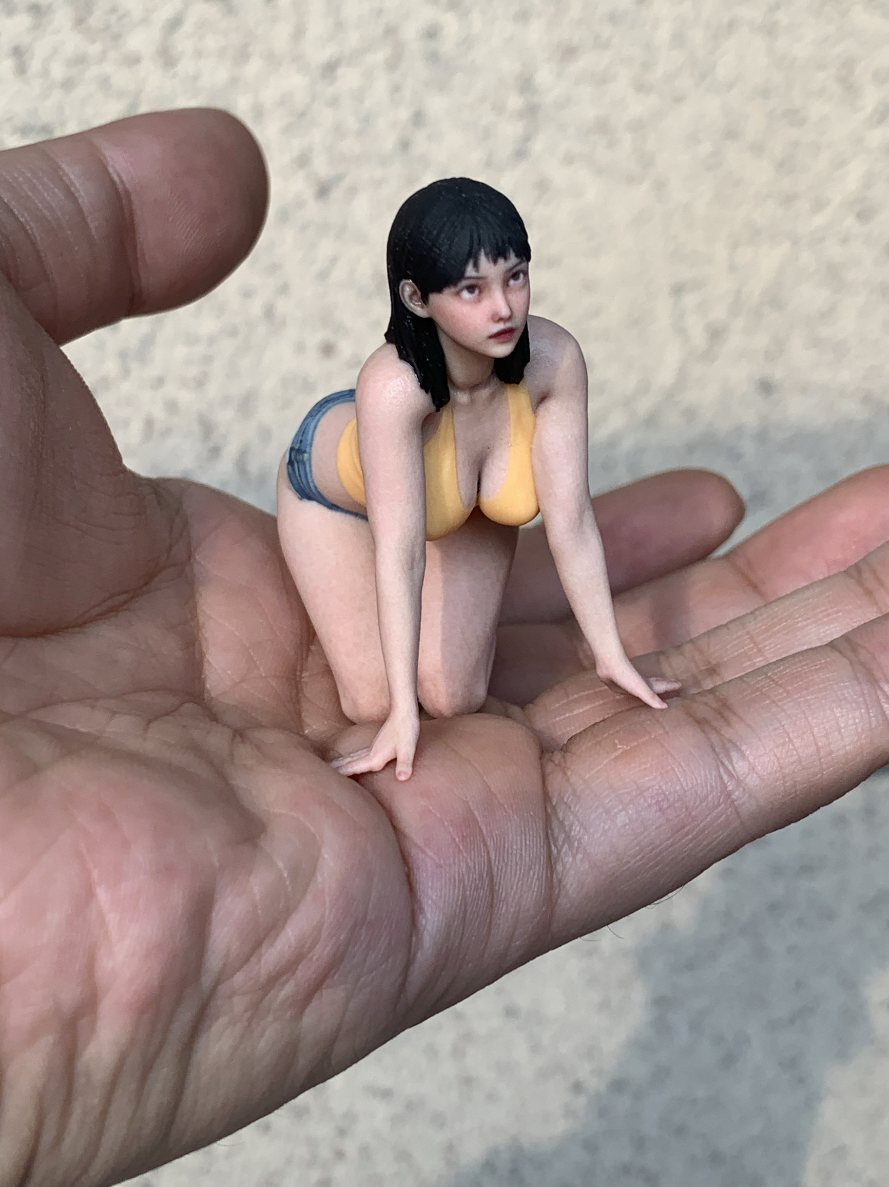 1/18 1/16 1/12 Real person gk super realistic sculpture beauty simulation art ornament car model chassis hand figure