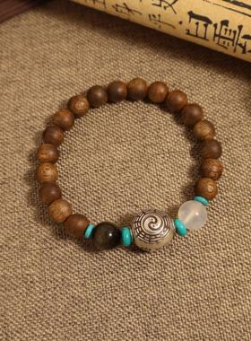 道轩堂 太极沉香手串 水晶玉石 五行八卦木质手串 道家文创 送礼