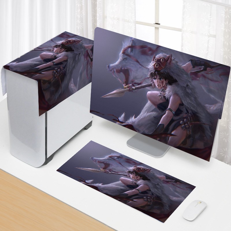 Cartoon computer dust cover desktop monitor host box all-inclusive protective cover cute home internet celebrity keyboard cover