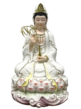 观音菩萨家用供奉观音佛像陶瓷汉白玉观音菩萨家用供奉观音佛像