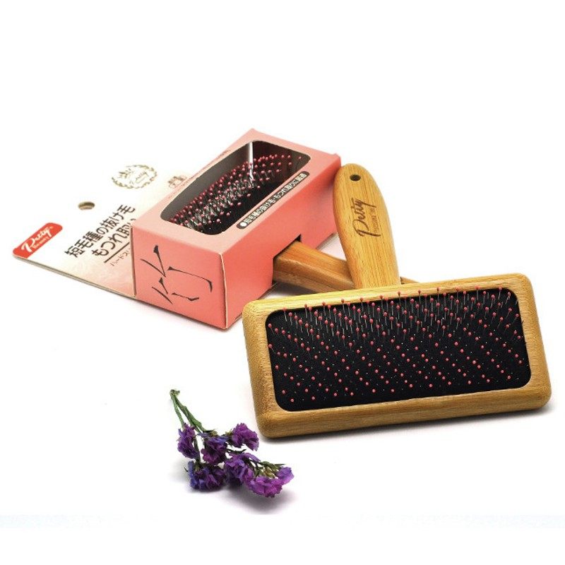 宝丽竹实木柄针梳气垫针梳长毛清洁美容开结柴犬泰迪梳子宠物用品,淘宝优惠券,粉丝福利购,淘宝优惠卷