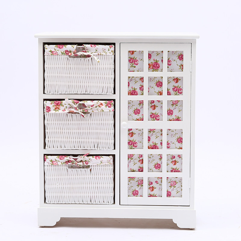 卧室实木床头柜田园经济收纳斗柜简约北欧床边储物柜子白色小户型,淘宝优惠券,粉丝福利购,淘宝优惠卷