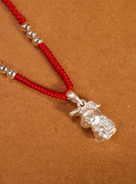 足银纯银999十二生肖吊坠儿童生日礼物鼠牛虎兔龙蛇马羊猴鸡狗猪