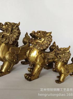铜貔貅摆件一对供应该是铜貔貅家居客厅办公室装饰开业礼品摆件