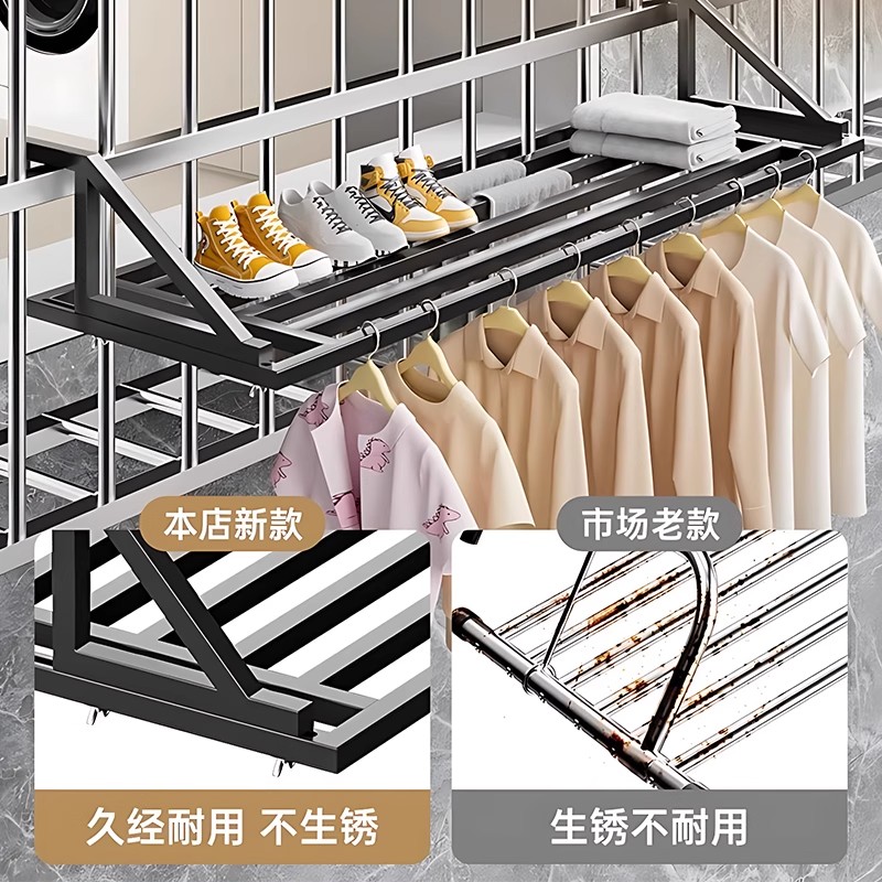 阳台晒鞋架窗户晾衣神器晾衣架置物架防盗窗户护栏窗外晾晒杆窗台 - 图1