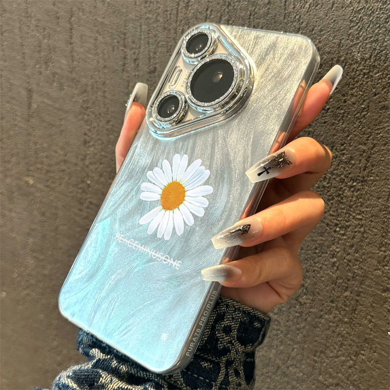 Quan Zhilong Daisy mobile phone case iPhone17 trendy brand 16promax Xiaomi 15 Huawei pura80 red rice k80 luxury high-end female opporeno13 all-inclusive lens suitable for iqooneo9