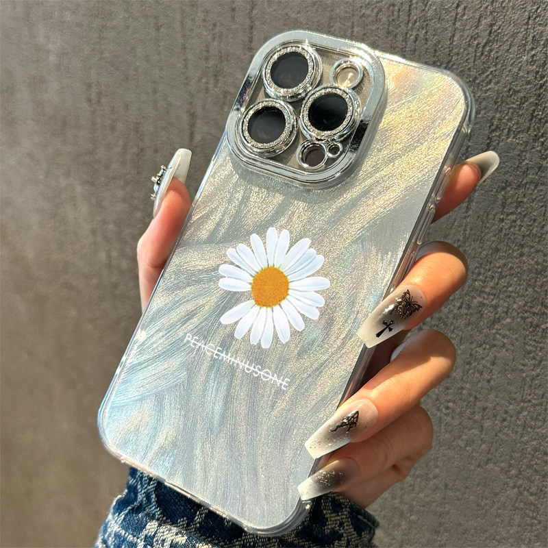 Quan Zhilong Daisy mobile phone case iPhone17 trendy brand 16promax Xiaomi 15 Huawei pura80 red rice k80 luxury high-end female opporeno13 all-inclusive lens suitable for iqooneo9