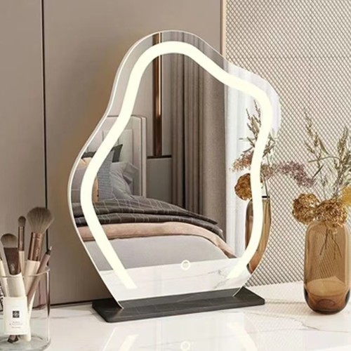 云朵化妆镜台式桌面LED卧室带灯网红梳妆镜家用智能梳妆台镜子 - 图3