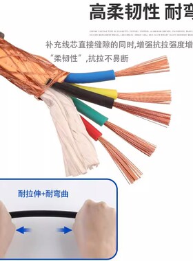 纯铜RVVP遮蔽线2芯3芯4芯5芯6芯0.5/0.75/1/1.5平方讯号线电缆线