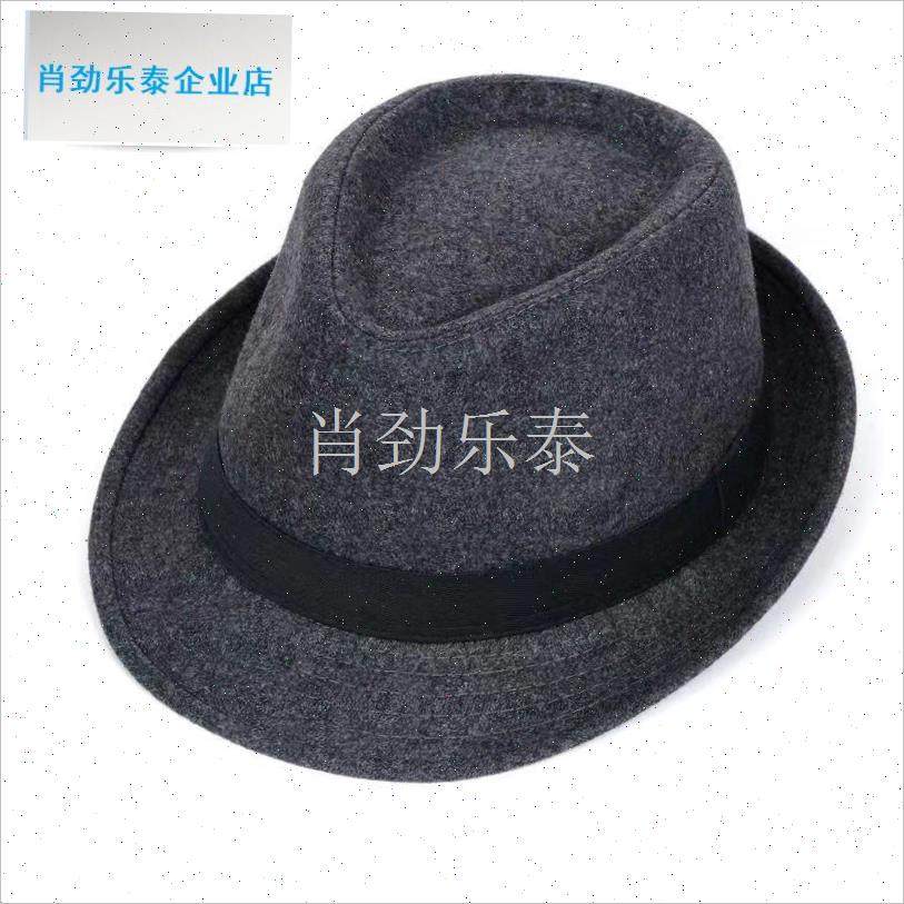 帽男英伦绅士气质老头帽秋冬礼帽C毛呢礼帽保暖舞台爵士中老年帽l,淘宝优惠券,粉丝福利购,淘宝优惠卷