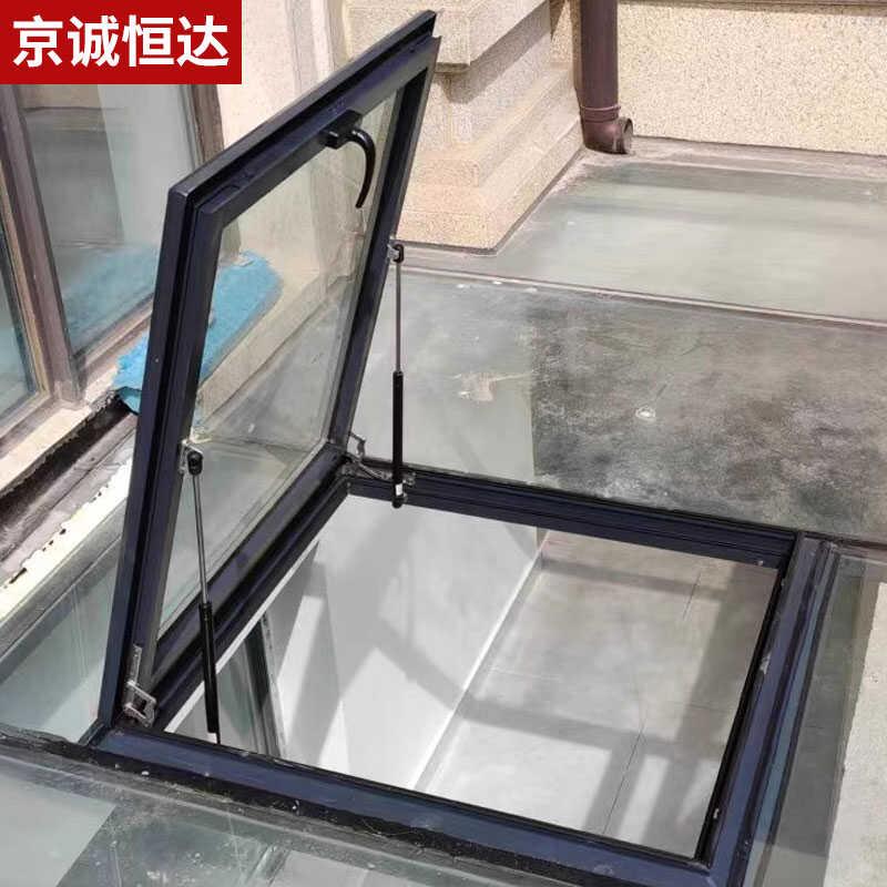 铝合金定制天窗加厚斜平面屋顶楼顶盖阁楼电动阳光房地下井老虎窗 - 图1