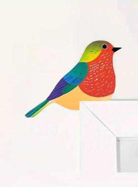 北欧创意木质小鸟门框门角装饰门顶装饰窗户室内墙面摆件背景壁饰