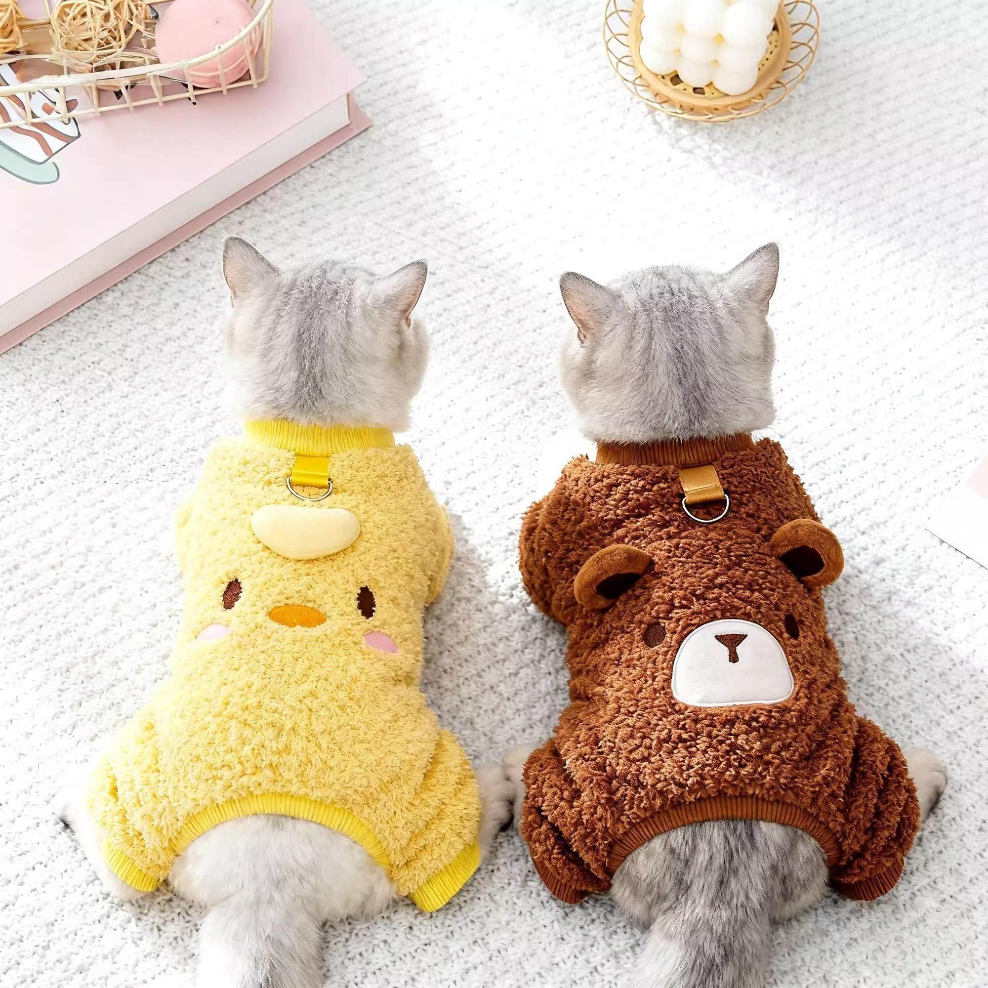 猫咪衣服秋冬款可牵引小猫布偶猫英短蓝猫猫防掉毛宠物冬季绒服装,淘宝优惠券,粉丝福利购,淘宝优惠卷