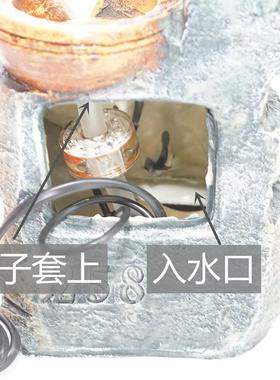 水车风水轮假山流水生财喷泉礼物山水高山循环水招财开业高档摆件