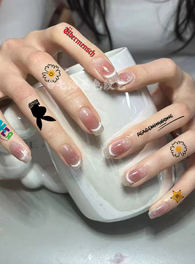 潮流元素小雏菊GD小图彩色纹身贴