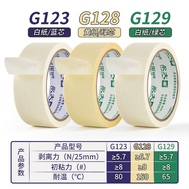 永大美纹纸和纸胶带美术生专用贴边画画喷漆遮蔽保护膜汽车美容美缝纸胶带美工手撕不易留胶墙面婚房粘贴,淘宝优惠券,粉丝福利购,淘宝优惠卷