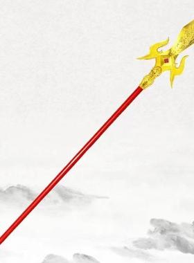 厂家玩具刀剑三国兵器电镀关公刀方天画戟赵云枪景区地摊热卖